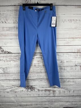 Robell Pants Women's SZ 12 Blue Rose 09 Super Slim Fit Stretch Ankle Trousers